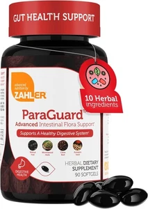 Parasite Cleanse Gut Detox Supplement For Digestive Health 90 Kosher by Zahler - Picture 1 of 7