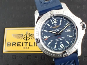 BREITLING WATCH COLT A7438811/C907 QUARTZ STAINLESS STEEL RUBBER BLUE DIAL MEN'S - Picture 1 of 13