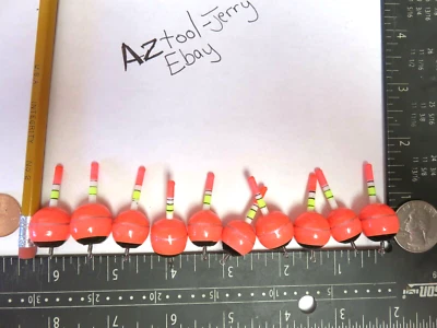 10 NEW WOOD SLIP FLOATS / BOBBERS PANFISH  ICE FISHING NO FREEZE UP ON LINE B202 - Image 1 of 4