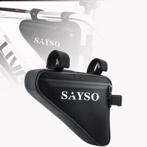 Waterproof Cycling Tube Bags 1.5L Road Bike Triangle Bag Cycling Frame Front Bag - Picture 1 of 14