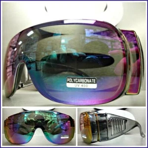 Men's Women WRAP AROUND DRIVING SAFETY SUN GLASSES Over RX Glass Fit Mirror Lens - Picture 1 of 8