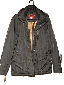 WELLENSTEYN FEUERLAND Men's Jacket Size M Black Hooded Full Zip Insulated s13105 - Picture 1 of 13