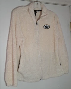 Juniors collection White Green Bay Packers NFL soft fuzzy full zip jacket XL - Picture 1 of 13