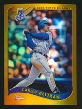 2002 Topps Chrome Gold Refractor Carlos Beltran #201 Royals