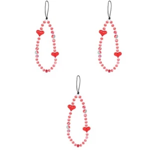 3 Pieces Mobile Phone Chain Lanyard Cellphone Charm Strap Handmade - Zdjęcie 1 z 12