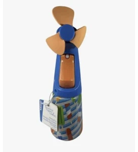 02COOL Squeeze Trigger to Mist Kids Blue/Orange Popsicle Theme Misting Fan, NEW - Picture 1 of 6