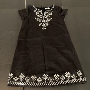 Gap Girls Emroidered Black Dress, Cap Sleeve Boho, XXL (14-16) - Picture 1 of 17