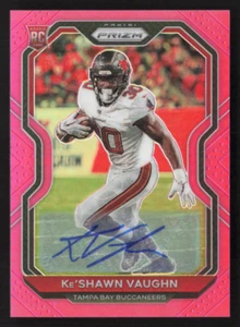 KE'SHAWN VAUGHN 2020 PANINI PINK PRIZM AUTO RC CARD #320 TAMPA BAY BUCCANEERS - Picture 1 of 2