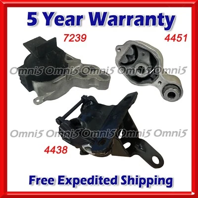 O097 Fits 2013-2018 Mazda CX-5 2.0L AWD AUTO Motor & Transmission Mount Set 3pc - Image 1 of 4
