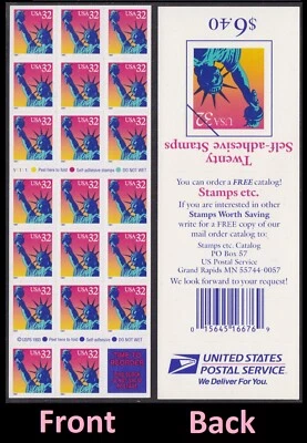 US 3122a Statue of Liberty 32c booklet 20 V1111 MNH 1997 - Image 1 of 3