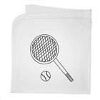'Tennis Racket & Ball' Cotton Baby Blanket / Shawl (BY00006629)