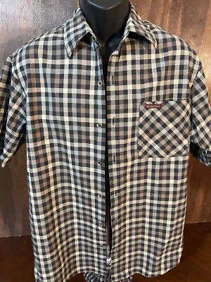 Marlboro Classics SS Shirt Men Large Checkered Button Down Pocket Collared - Image 1 of 4