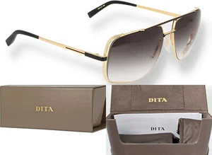 New DITA MIDNIGHT SPECIAL SUNGLASSES DRX-2010-M-BLK-GLD-60-Z, Gold/Black, Grey - Picture 1 of 4