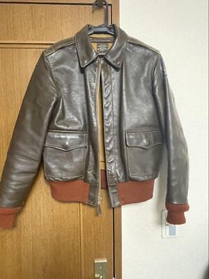 Buzz Rickson'S A-2 Leather Jacket Men'S Dark Brown Size 42 Buzz Rickson'S A-2 Leather Jacket Men'S Dark Brown Size 42