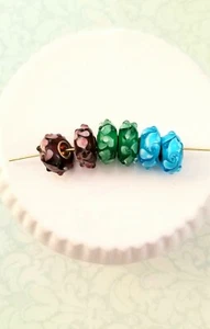  Glas Lampwork Perle Mehrfarbig 6 Stück - Bild 1 von 1