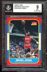 Michael Jordan Card 1996-97 Fleer Decade Of Excellence #4 BGS 9