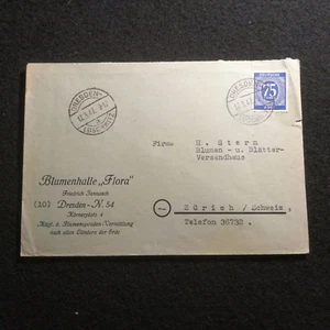 Alliierte Besetzung 17.03.47-Brief Dresden - Zürich / Schweiz - Photo 1 sur 4