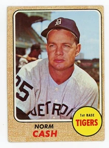 Vintage Baseball card 1968 TOPPS #56 NORM CASH DETROIT TIGERS - Picture 1 of 2