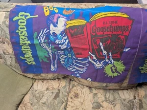 Vintage 90s Goosebumps Print Pillowcase R.L. Stine Mummy Skeleton 20x30 B - Picture 1 of 2