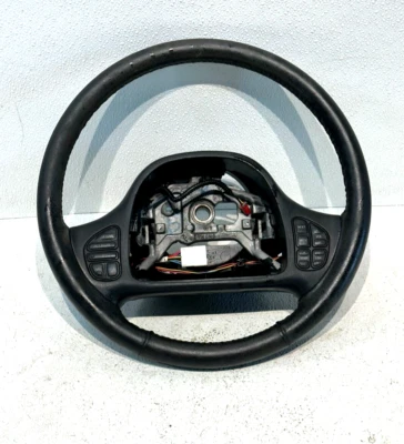 1995-2001 Ford Explorer Limited Eddie Bauer Steering Wheel Black Leather Ranger - Image 1 of 3