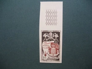 Monaco Essai de Couleur Non dentelé Inperf  1951  N° 356  Année Sainte Concordat - Picture 1 of 2