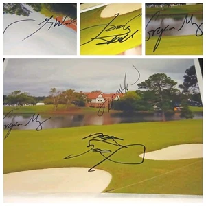 JORDAN SPIETH, GARY WOODLAND & THE LATE GRAYSON MURRAY SIGNED PHOTO PGA 2017 BMW - Picture 1 of 16