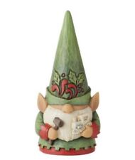 Jim Shore Elf Gnome Figurine 4.72”H  Red Green Stone resin Enesco NIB