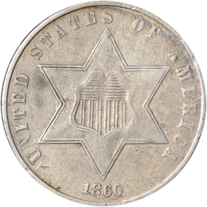 1860 Three (3) Cent Silver Great Deals From The Executive Coin Company - Picture 1 of 2