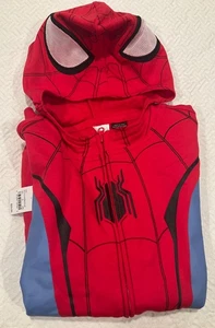 Spiderman Far From Home Full Zip Hooded Jacket Sweatshirt Mask Youth Boy's Large - Picture 1 of 9