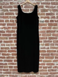 Alex Evenings Evening Gown Maxi Dress Womens 20W Black Velvet Plus Size - Picture 1 of 7