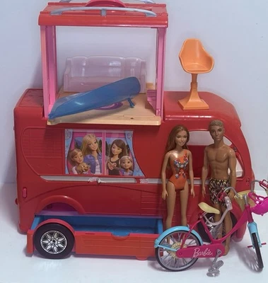 Casa rodante Mattel Barbie Camper 2019 emergente 3 en 1 vehículo de ensueño con accesorios Foto 1 de 4