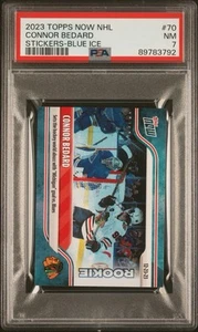 Pegatinas 2023 Topps Now NHL #70 pegatinas Connor Bedard-Blue Ice RC #d 7/10 raras - Imagen 1 de 3