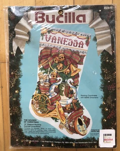 Bucilla "The Sounds Of Christmas" Cross Stitch Stocking Kit #82916 Instruments - Picture 1 of 3