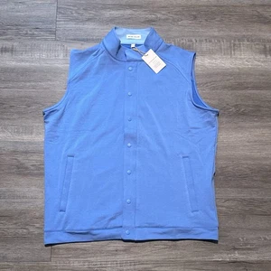 Peter Millar Crown Sport Mens Medium Blue Beaumont Performance Gilet Golf Vest M - Picture 1 of 8
