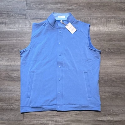 Peter Millar Crown Sport Mens Medium Blue Beaumont Performance Gilet Golf Vest M - Image 1 of 4