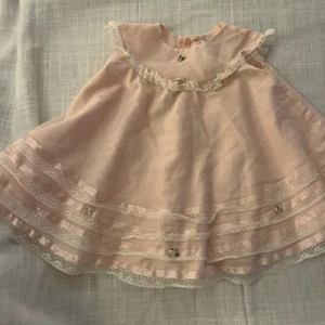 Vtg Dress Marthas Miniatures Girls Pink Lace Ruffles We’re Fussy Size L - Picture 1 of 10