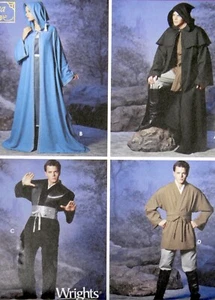Simplicity 5840 Sewing Pattern Renaissance Mystic Hooded Robe Obi Wan S M L XL - Picture 1 of 3