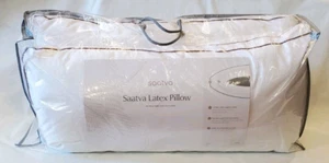 2 SAATVA LATEX PILLOWS QUEEN Size 18x28 ORGANIC COTTON Luxury HIGH LOFT $290 - Picture 1 of 7