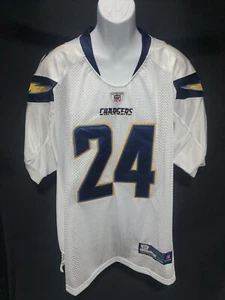 San Diego Chargers Sewn Ryan Mathews Jersey Mens Size 52 White NFL Reebok - Picture 1 of 9