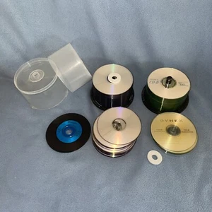 Huge Lot Of 134 CDR CD-R Discs Vinyl Memorex Sony Dynex Verbatim 700mb-4.6gb 80+ - Picture 1 of 8