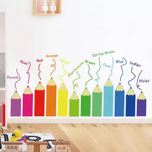 Color Educational Wall Decals Kids Large,Nursery Daycare Playroom Wall Stickers - Picture 1 of 7