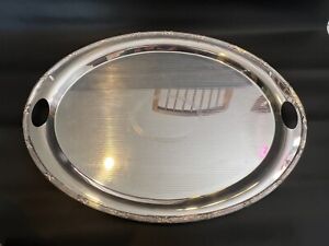 Vintage Towle E.P 2855 Huge Oval Silverplated Serving Tray, 24 3/4" x 17 3/4"
