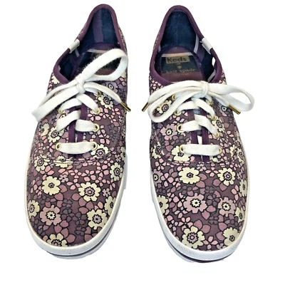 Keds by Kate Spade New York Purple Floral Canvas Sneakers Size 9.5 WF56231 - Image 1 of 4