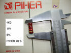 Vintage Piher Resistor. 1W 4K3 5% *1 Pc* New Original 1970´S+