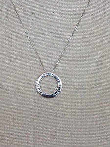 Infinity Circle .925 Sterling Silver Pendant Necklace Fine Jewelry - Picture 1 of 12