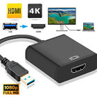 HD 1080P USB 3.0 to HDMI Video Cable Adapter For PC Laptop HDTV LCD TV Converter