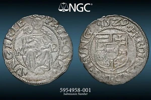 1529 KB HUNGARY DENAR SILVER NGC AU DETAILS BENT #5954958-001 - Picture 1 of 5