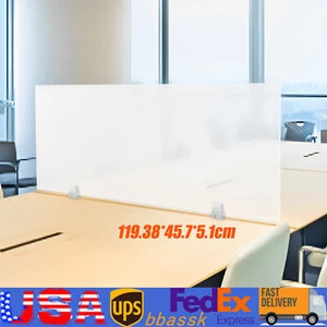 Indoor Office Partition Desk Divider Acrylic Desktop Privacy Panel W/2 Foam Pads - Picture 1 of 7