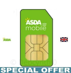 💥100GB Data ASDA Mobile sim card Superfast 5G Network Fits all Mobile Device💥