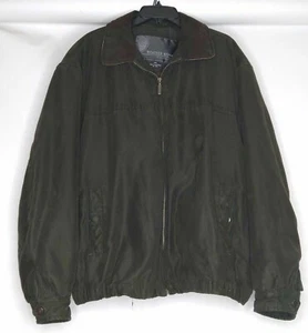 Weatherproof Mens Solid Green Coat Zip Pockets Overcoat Size 2XL Small Stains - Picture 1 of 6